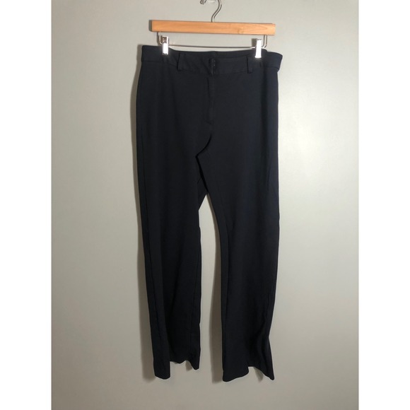 Lands' End Pants - Lands' End Straight Leg Pants Women 12 Navy Blue Stretch Career Trousers